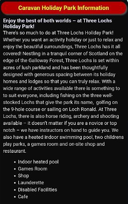 Three Lochs Holiday Park, Ref 15517